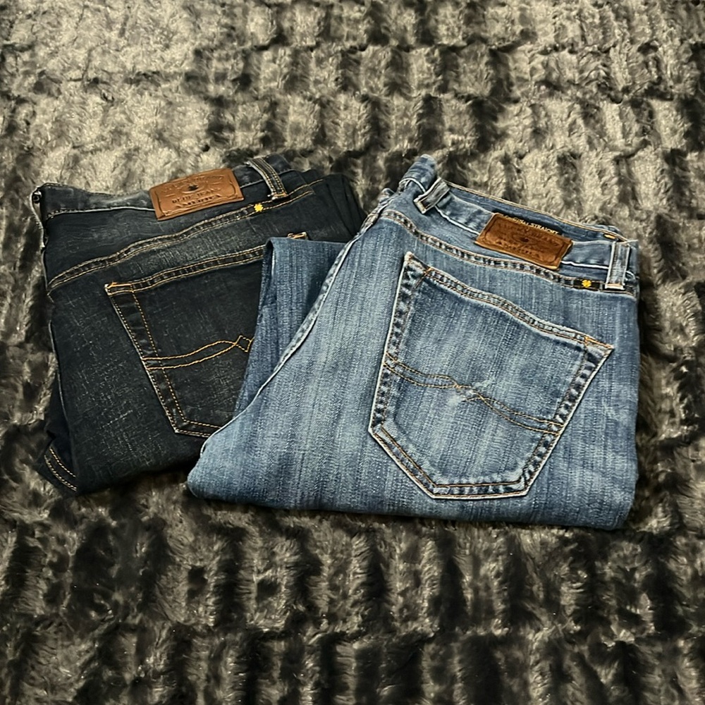 Lot of two Lucky Brand Jeans - 33”x32”.
